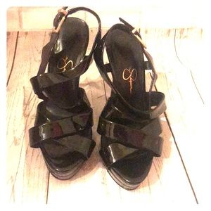 Jessica Simpson Black Strappy Sandals